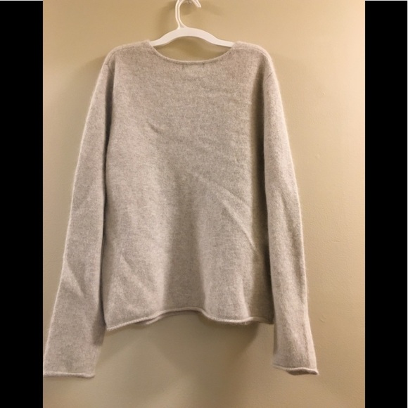 NWT Carole Little Angora Wool V-neck Beige Sweater - Picture 2 of 6